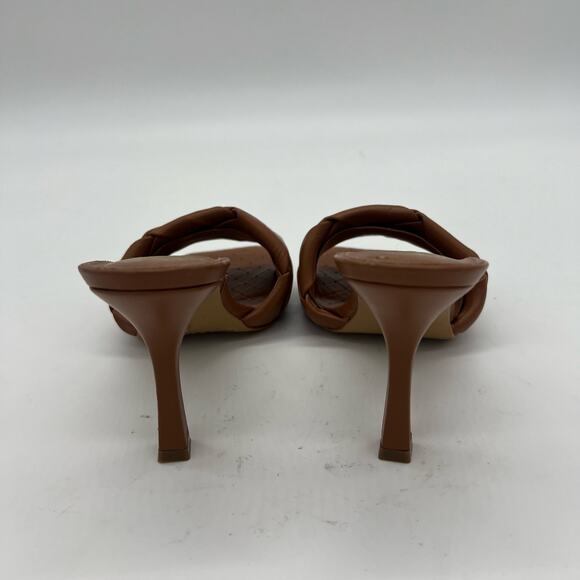 Vince Camuto Brelanie Woven Strap Mule Heels Barn Brown Womens Size 5.5 - Picture 10 of 13